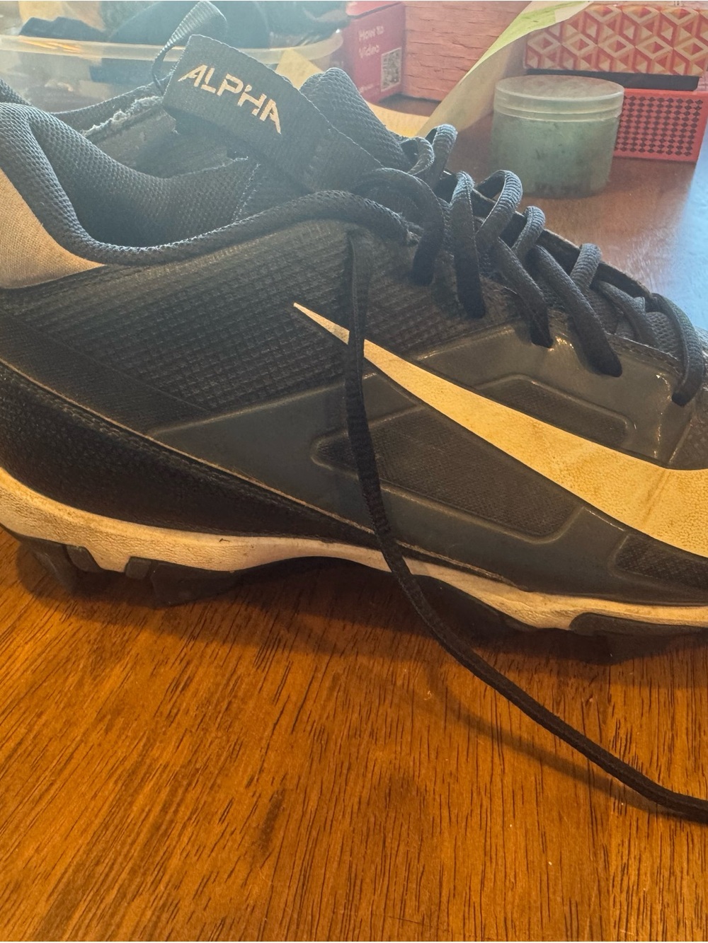 Nike Men's Alpha Black and White Athletic Shoes